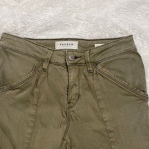 sage green pacsun john galt mid rise utility jeans 👖💚